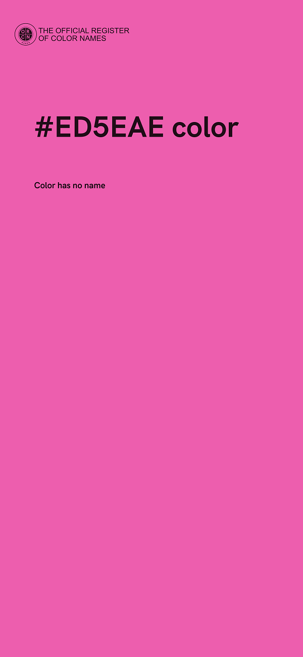 #ED5EAE color image