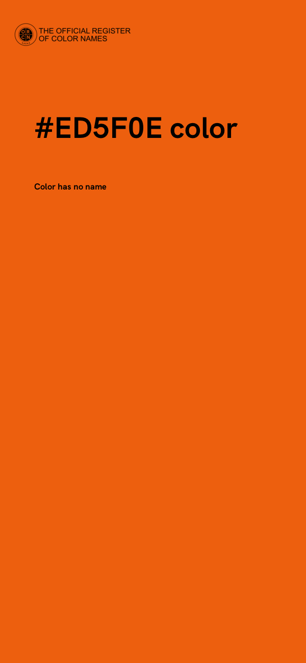 #ED5F0E color image