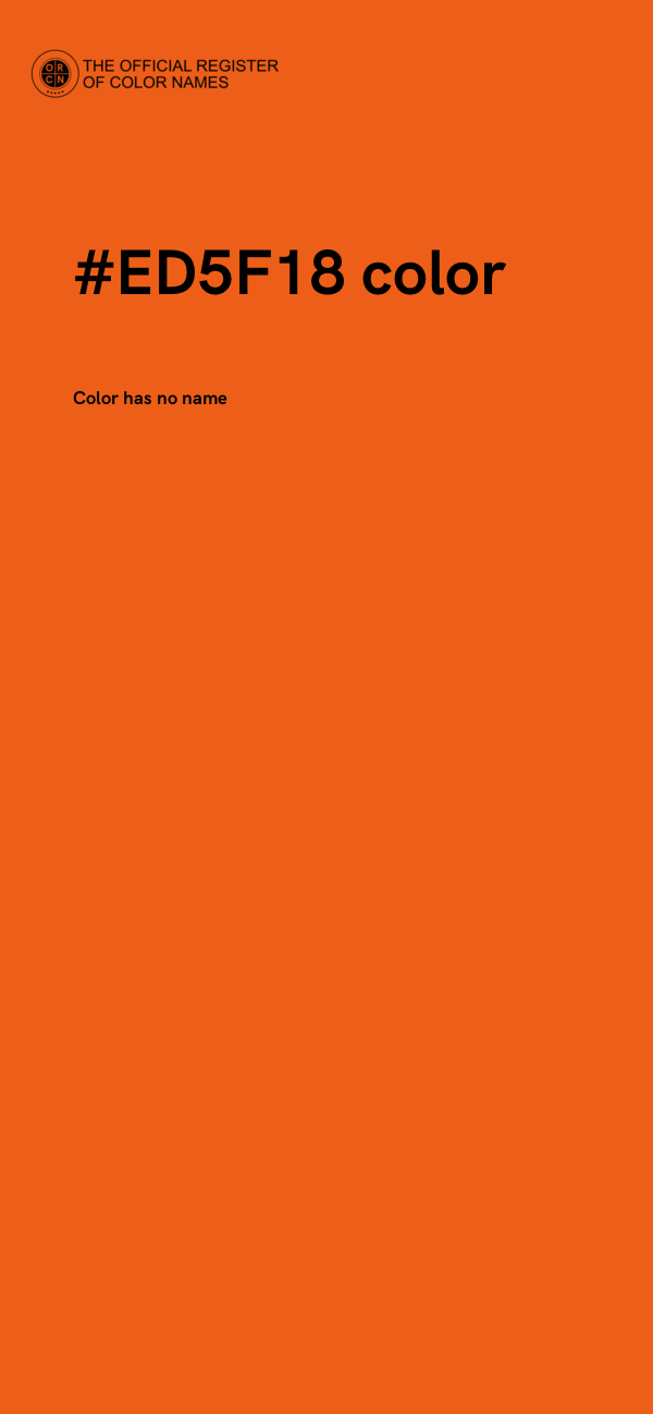 #ED5F18 color image