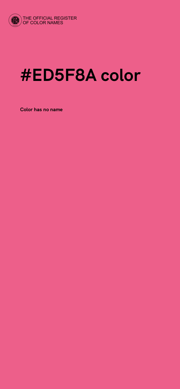 #ED5F8A color image