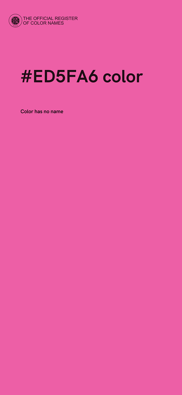 #ED5FA6 color image