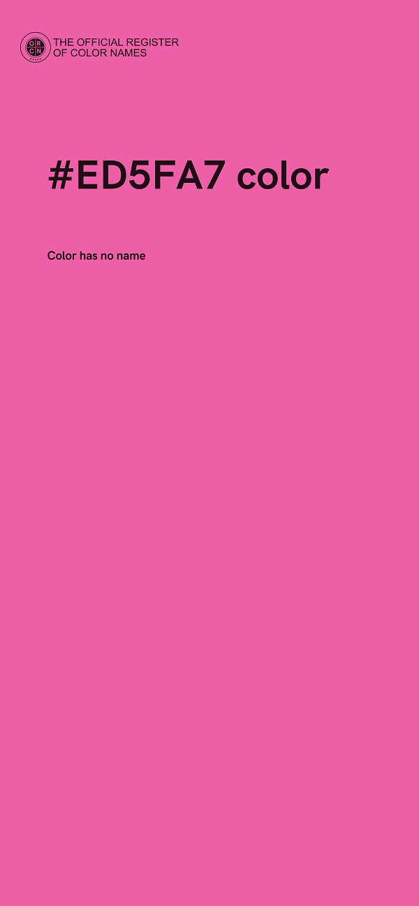 #ED5FA7 color image