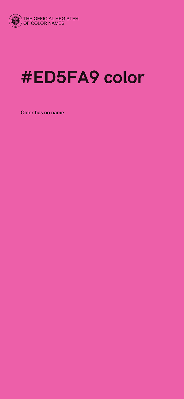 #ED5FA9 color image