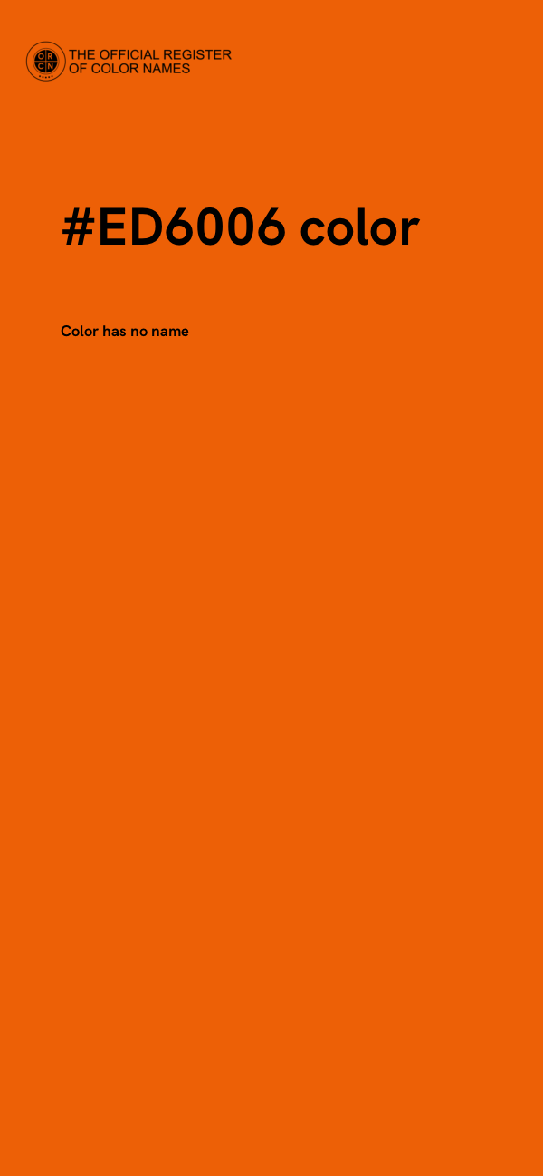 #ED6006 color image