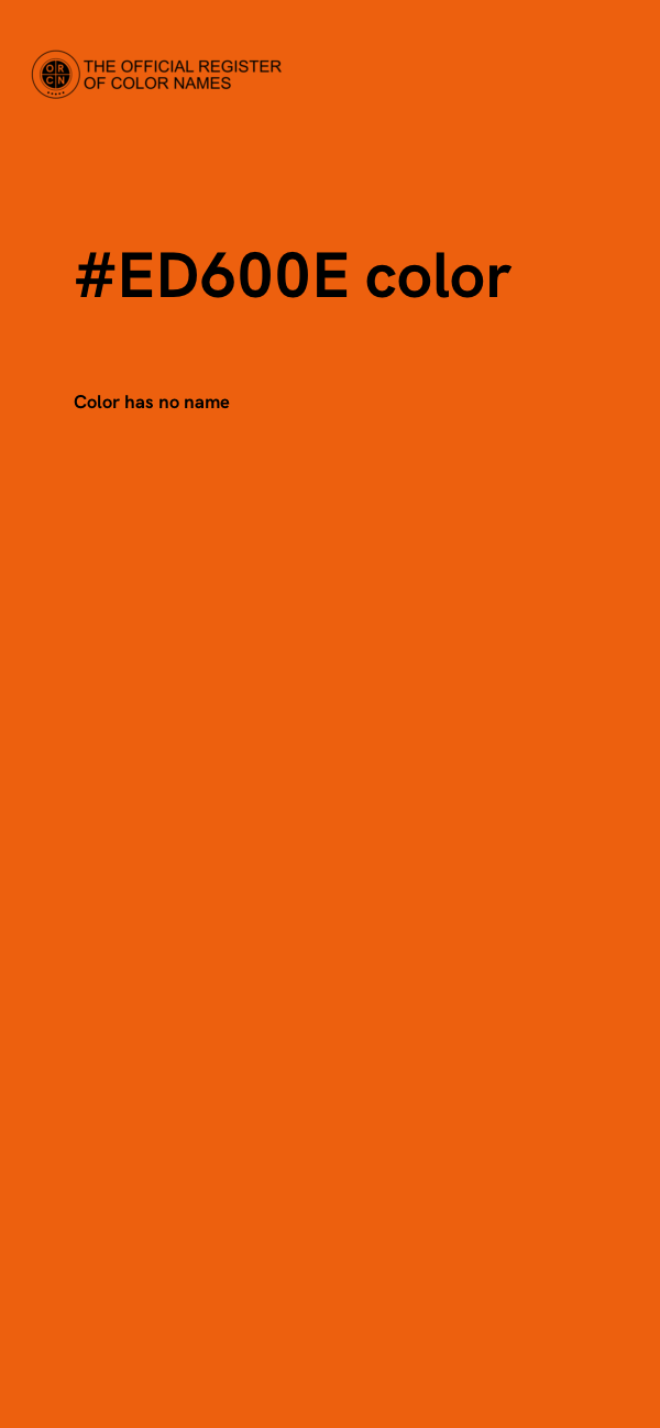 #ED600E color image