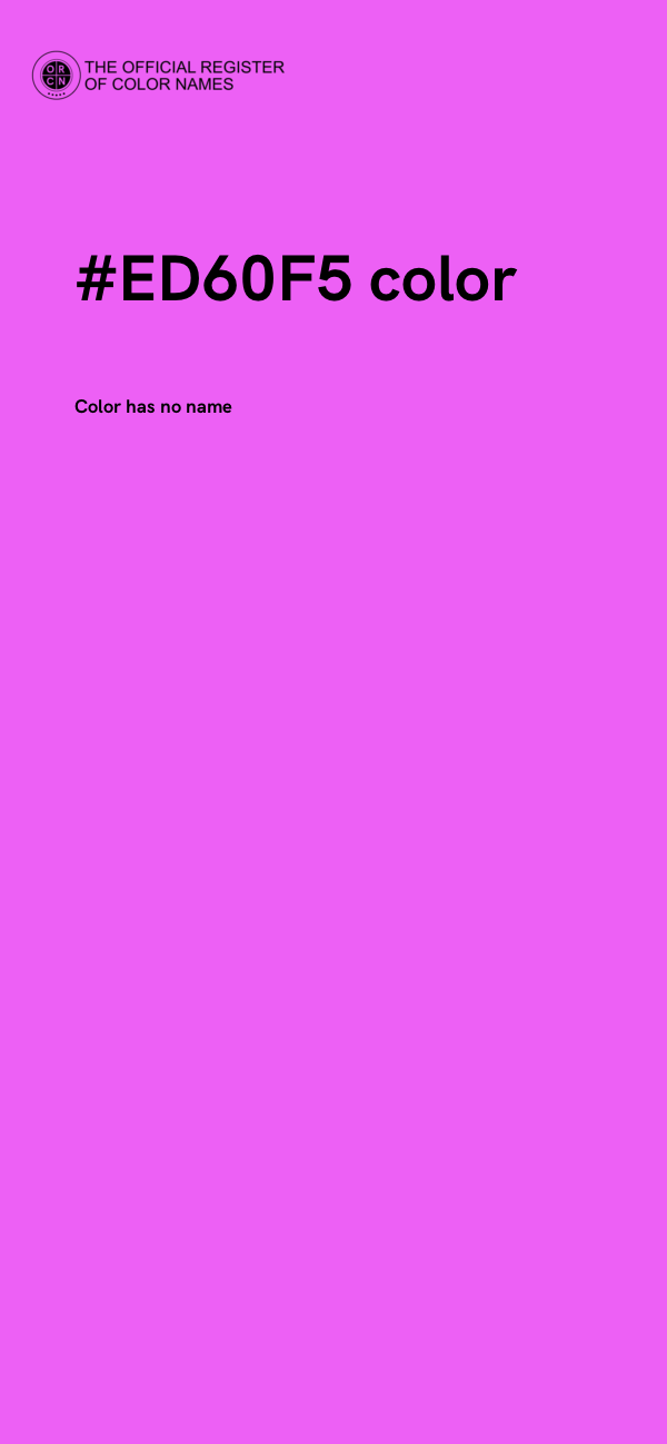 #ED60F5 color image