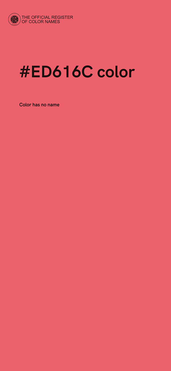#ED616C color image