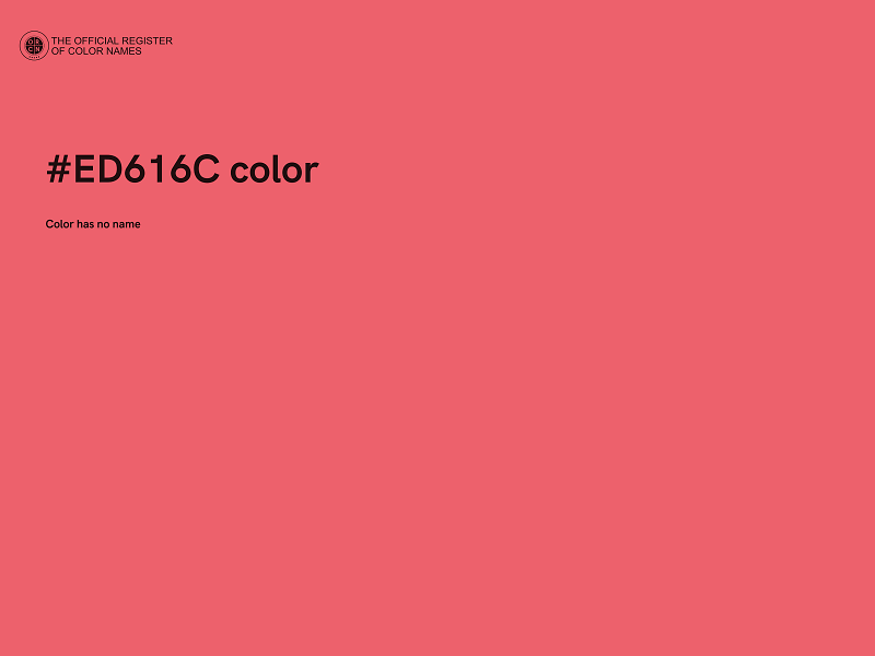 #ED616C color image