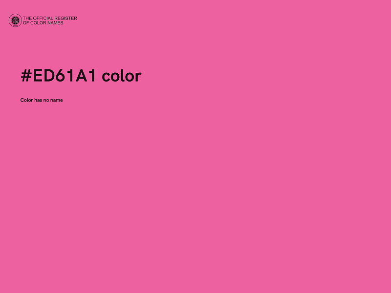 #ED61A1 color image