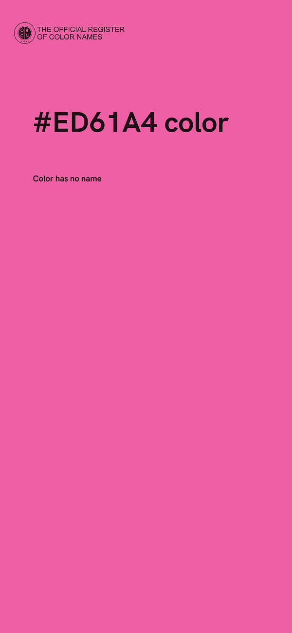 #ED61A4 color image