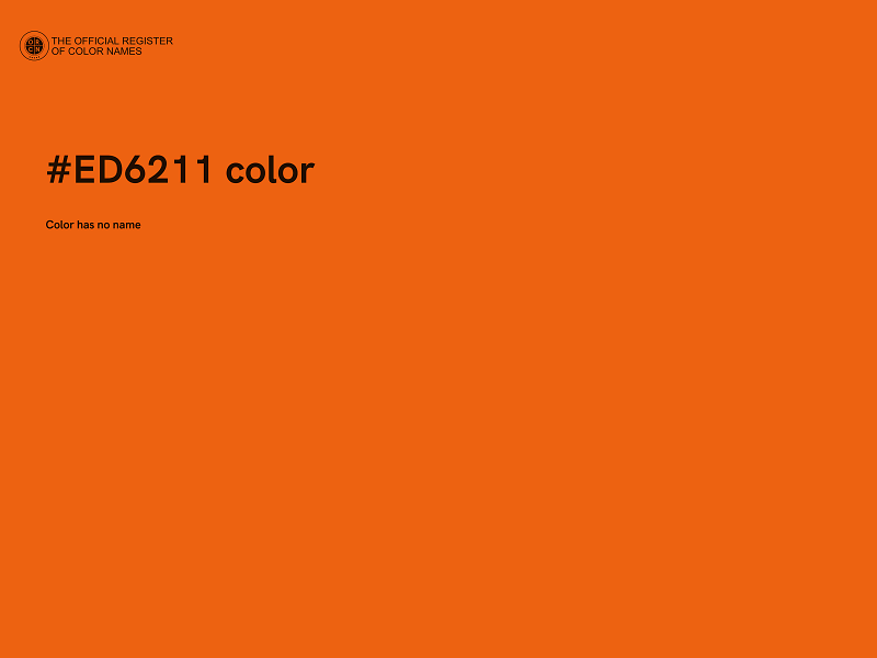 #ED6211 color image