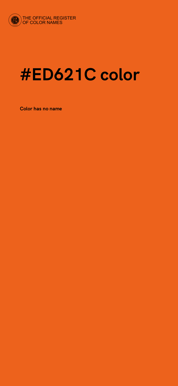 #ED621C color image