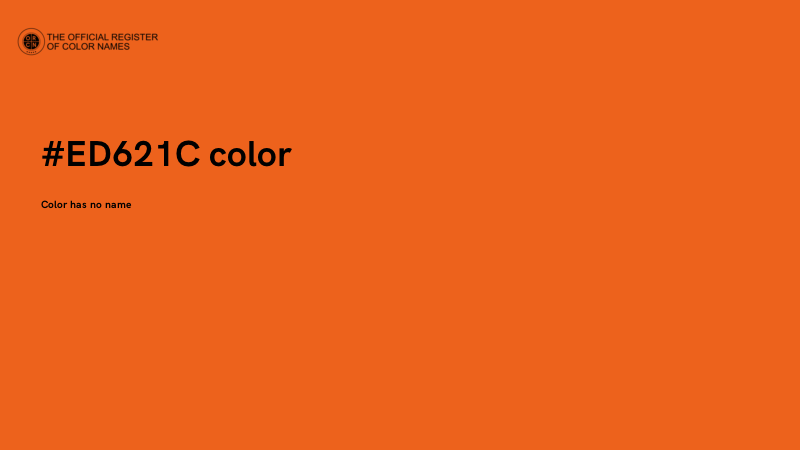#ED621C color image