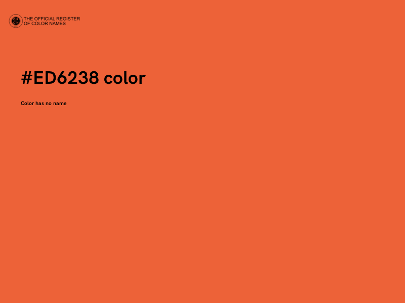 #ED6238 color image