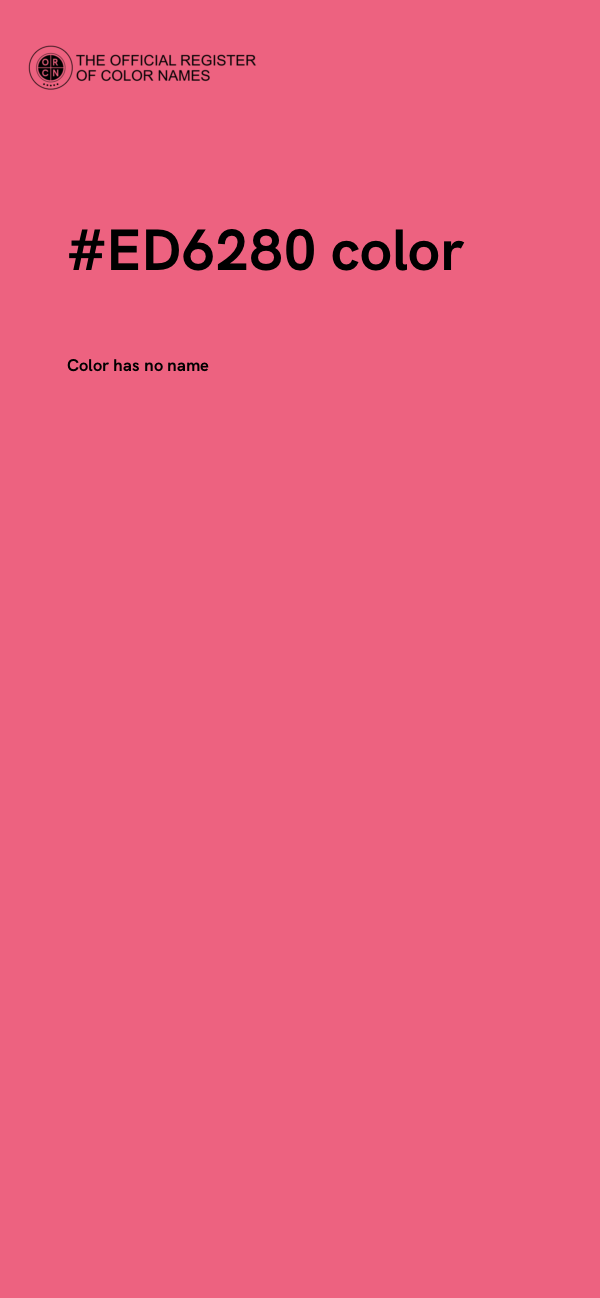 #ED6280 color image