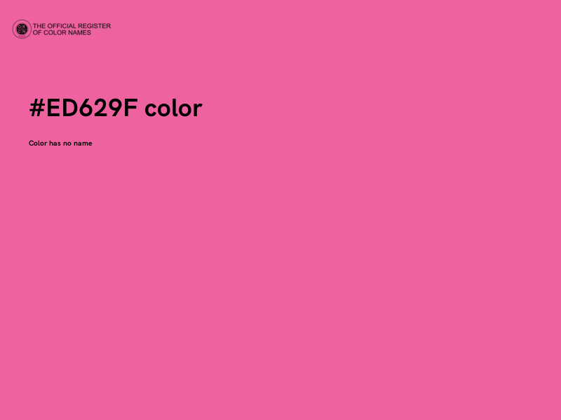#ED629F color image