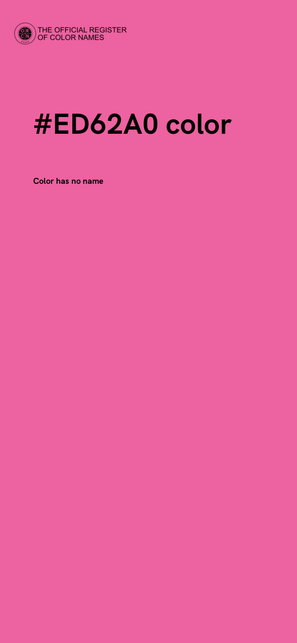 #ED62A0 color image