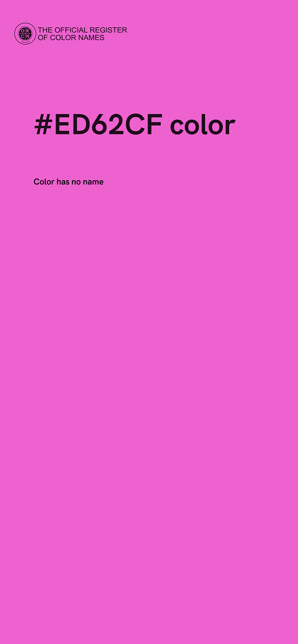 #ED62CF color image