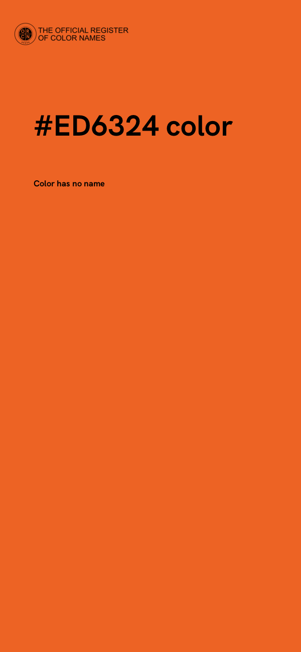 #ED6324 color image