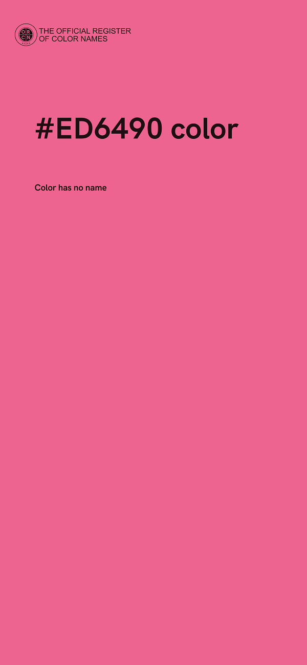#ED6490 color image