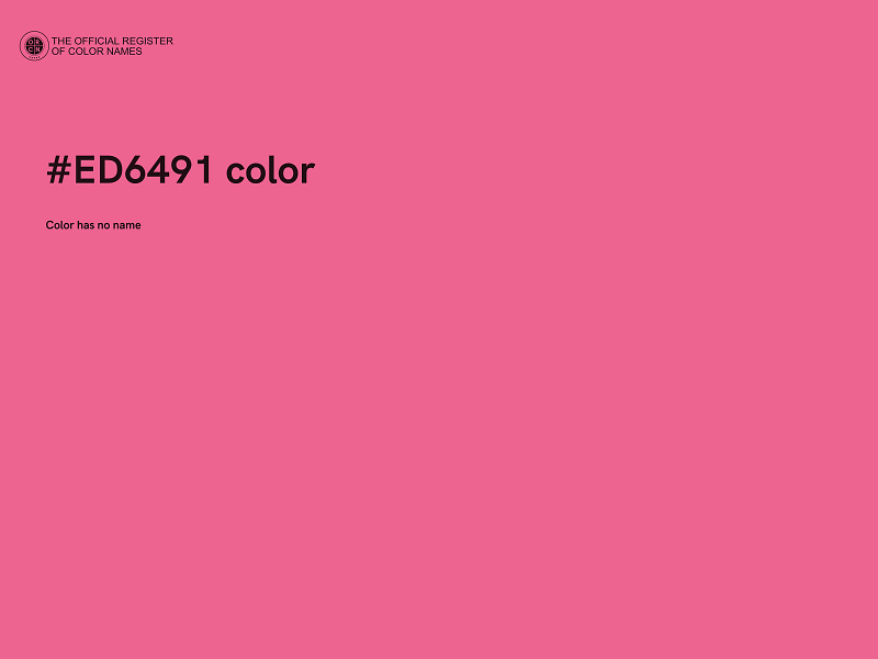 #ED6491 color image