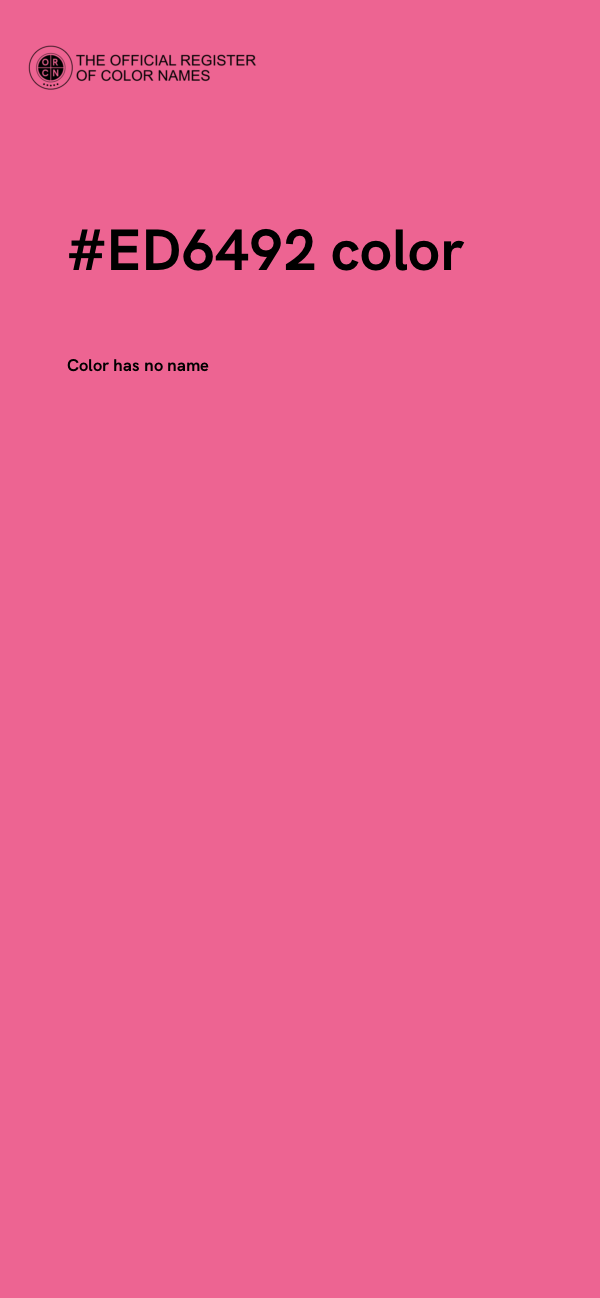 #ED6492 color image