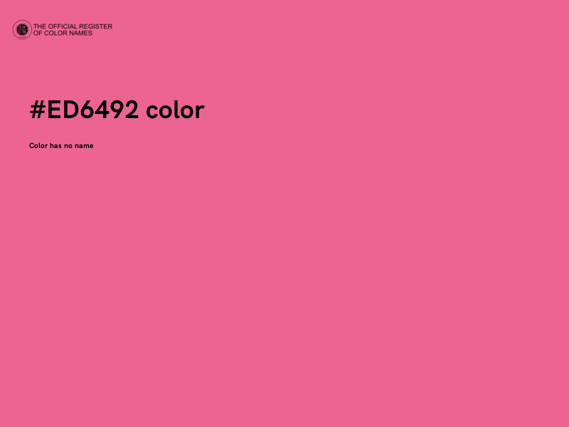 #ED6492 color image