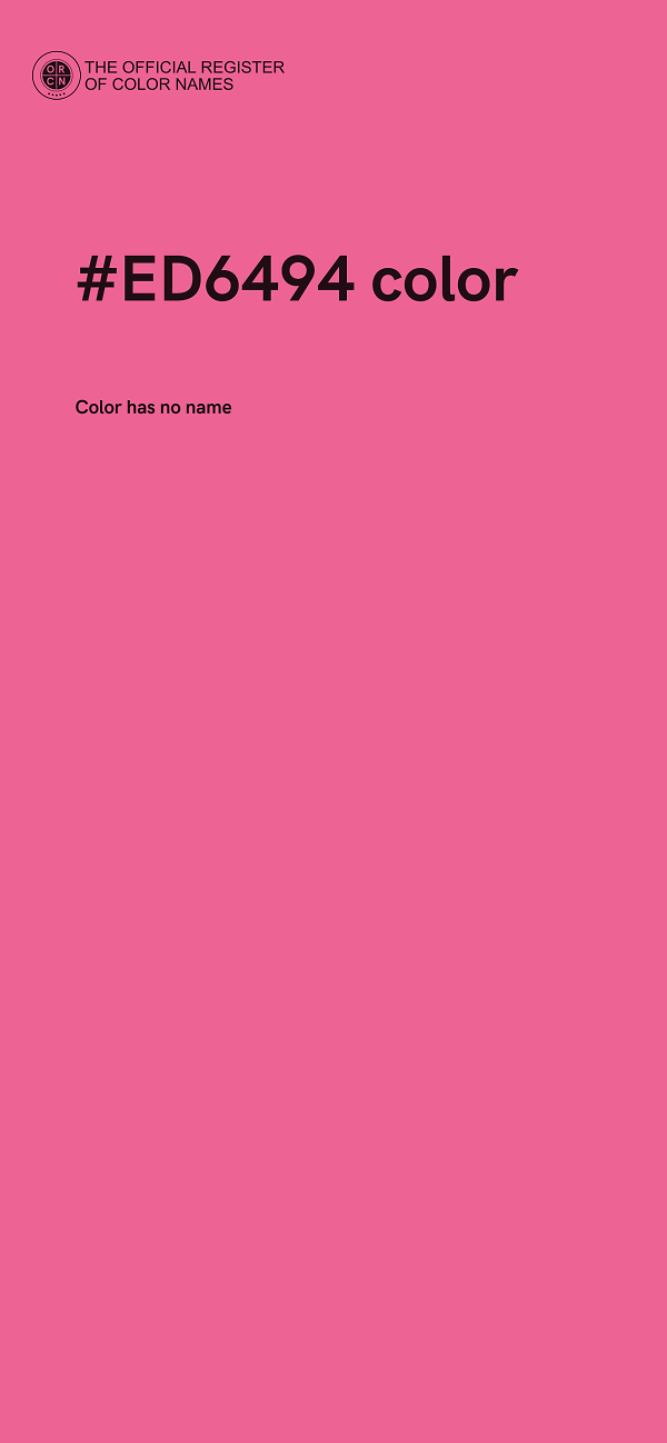 #ED6494 color image
