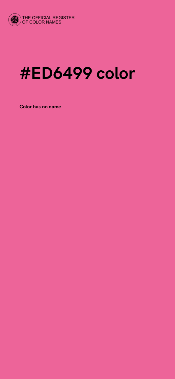#ED6499 color image