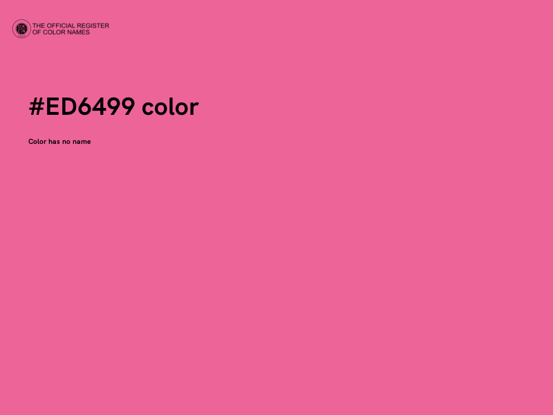 #ED6499 color image
