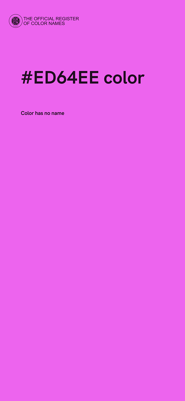 #ED64EE color image
