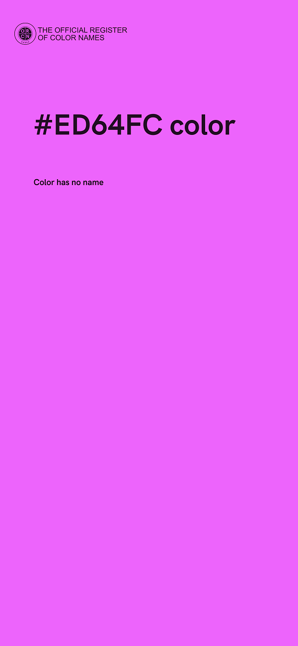 #ED64FC color image