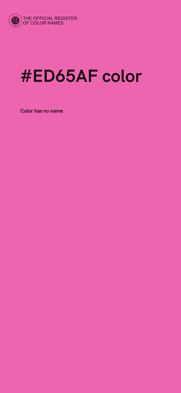 #ED65AF color image
