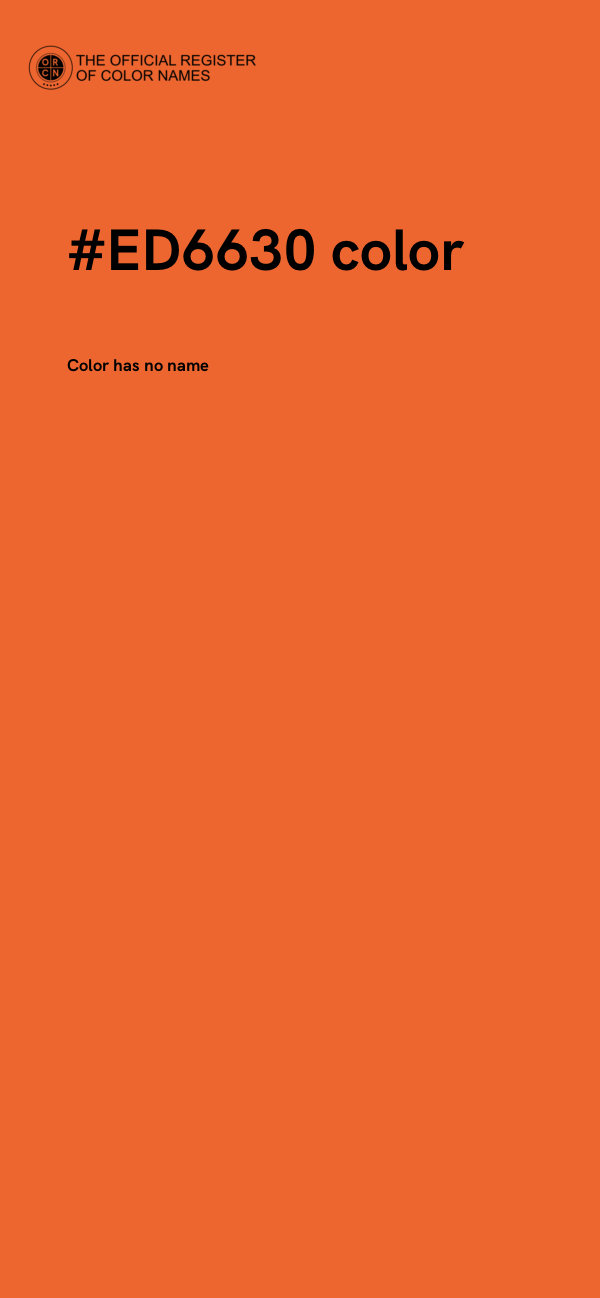#ED6630 color image