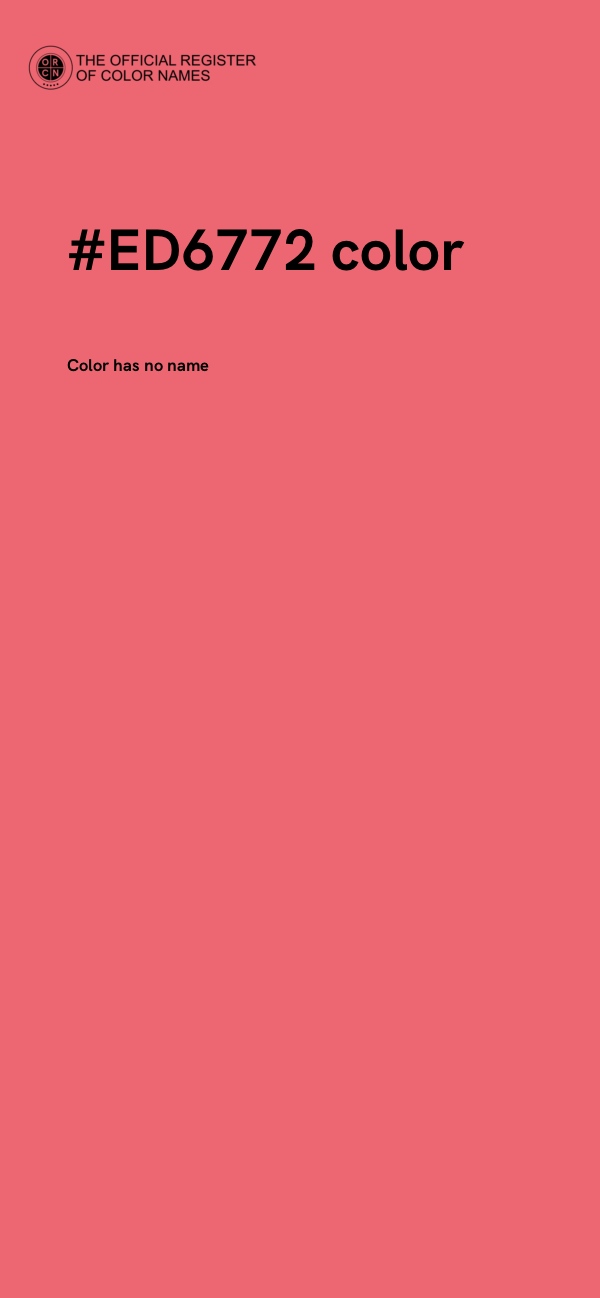 #ED6772 color image