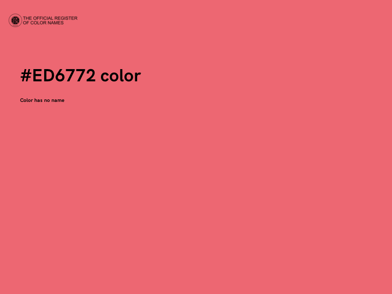 #ED6772 color image