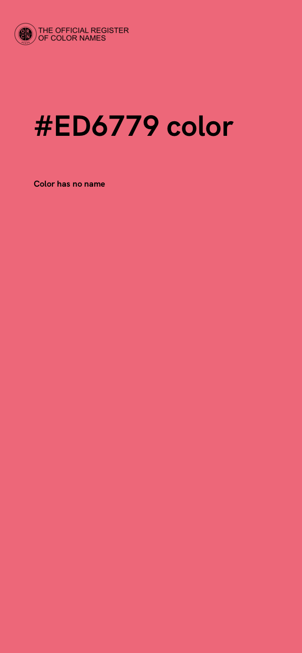 #ED6779 color image