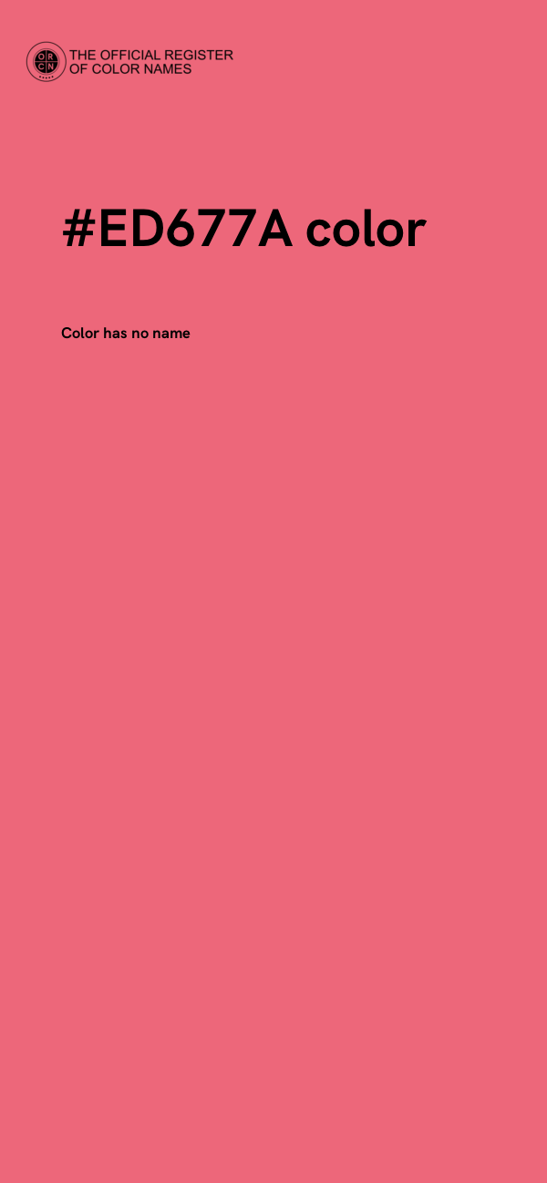 #ED677A color image