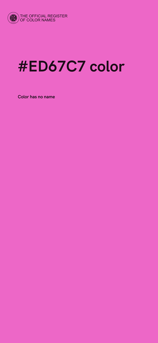 #ED67C7 color image