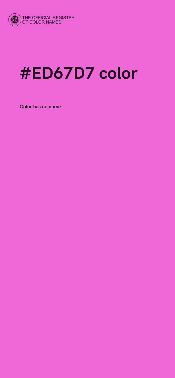 #ED67D7 color image