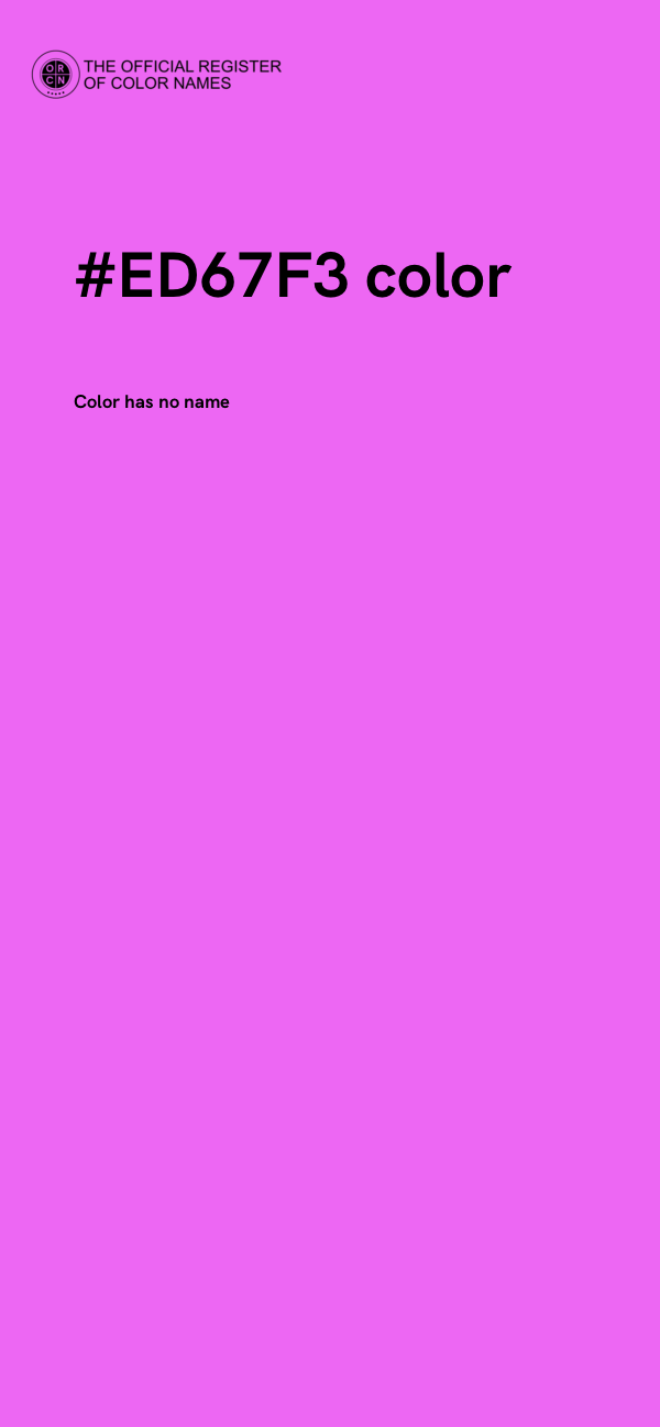 #ED67F3 color image