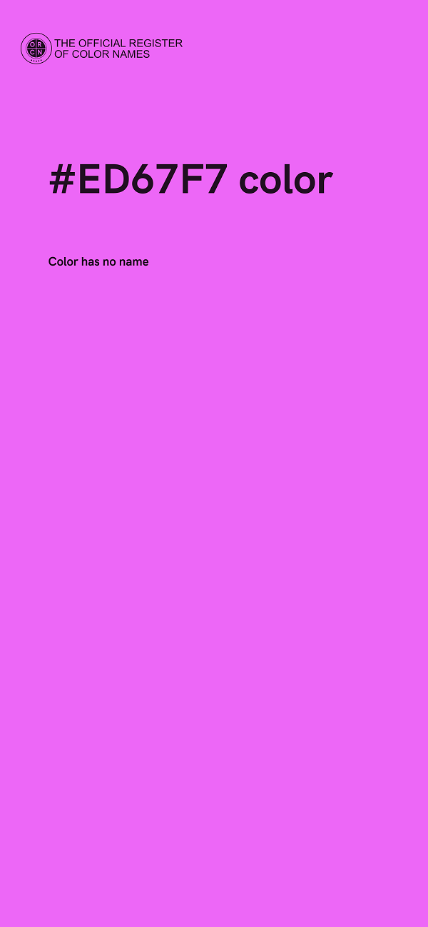 #ED67F7 color image