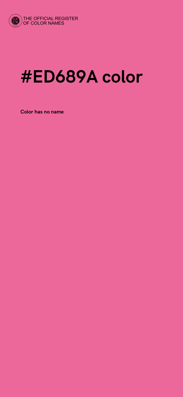 #ED689A color image