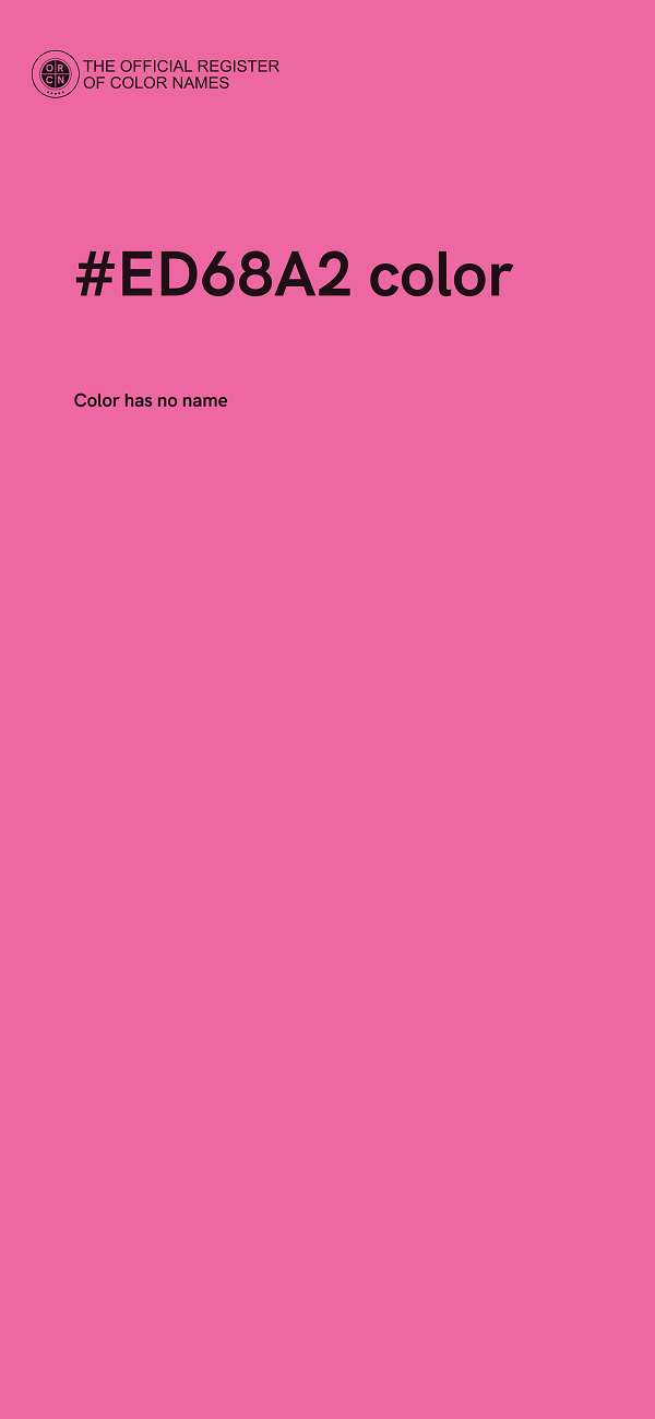 #ED68A2 color image
