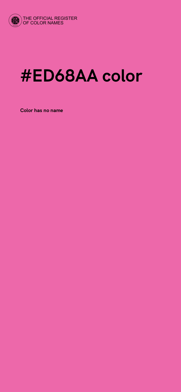#ED68AA color image