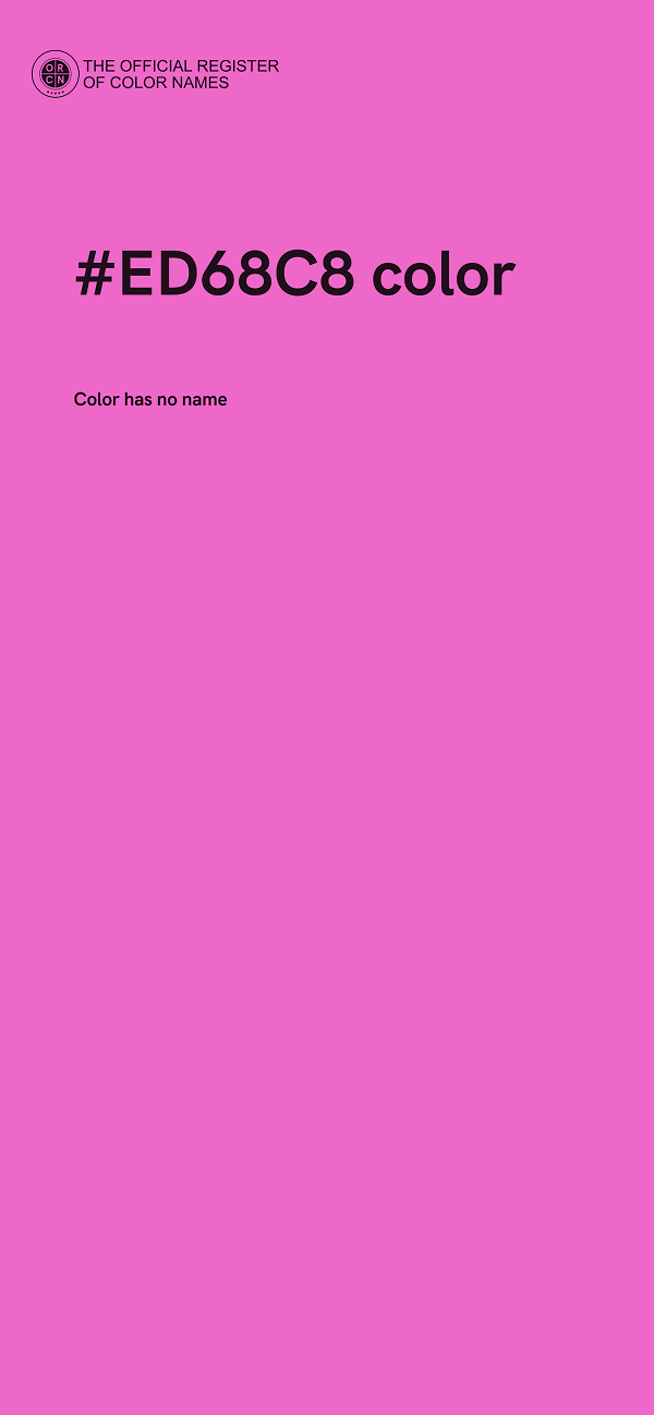 #ED68C8 color image