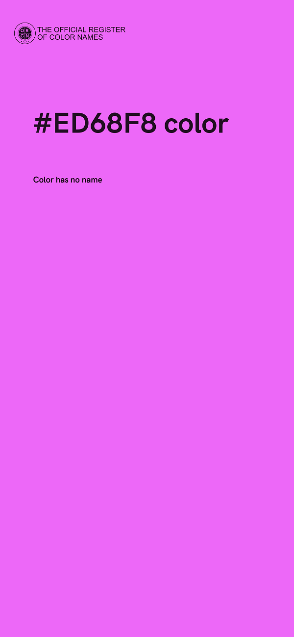 #ED68F8 color image