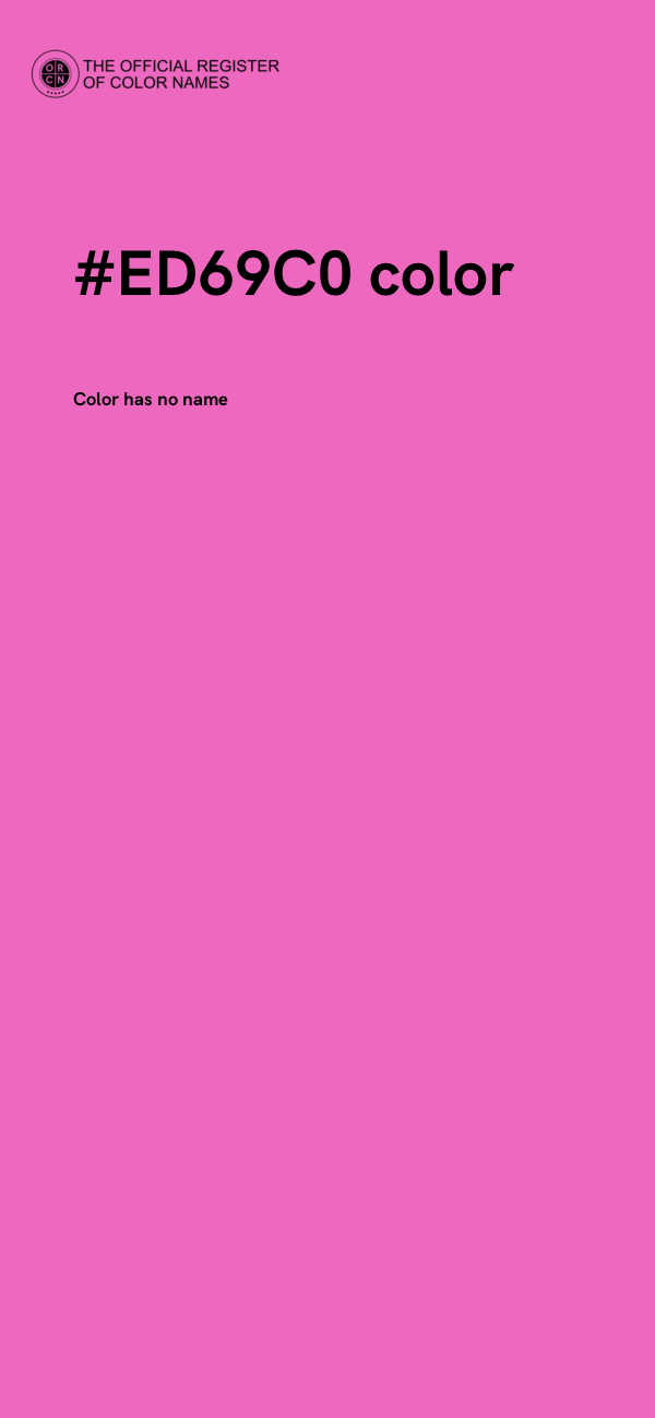 #ED69C0 color image