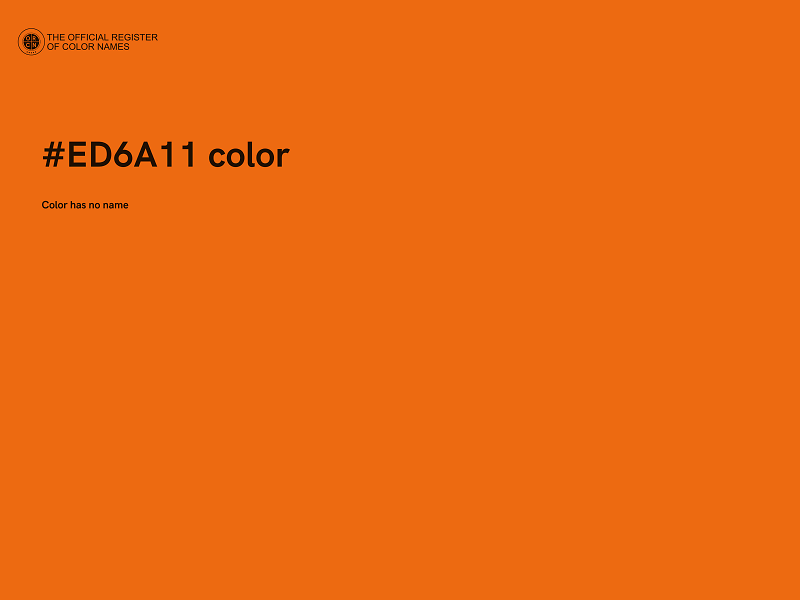 #ED6A11 color image