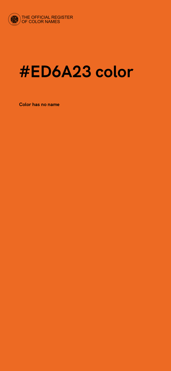 #ED6A23 color image